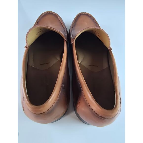 Johnston Murphy Hawkins Mens Loafer 11.5 M Brown Sheepskin Leather Shoes 20-4470